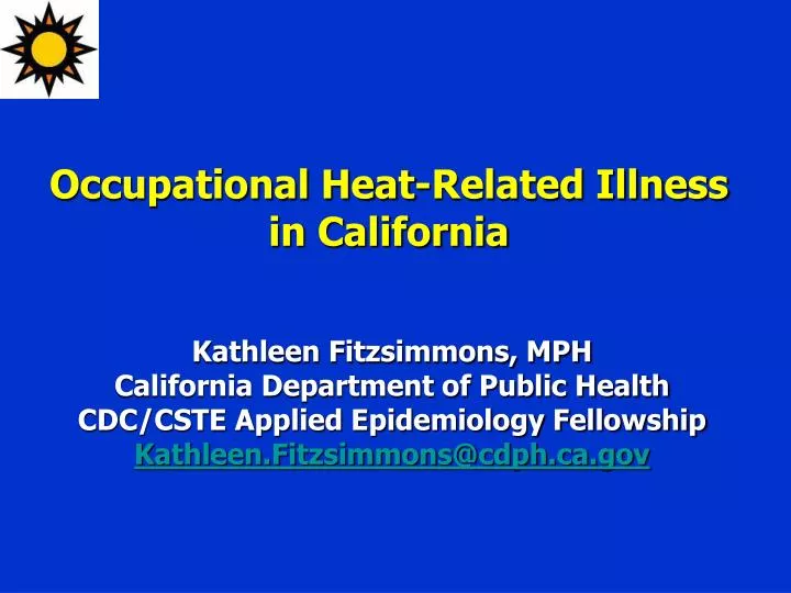 occupational heat related illness in california