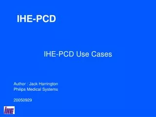 IHE-PCD Use Cases