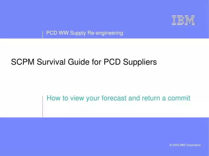 scpm survival guide for pcd suppliers