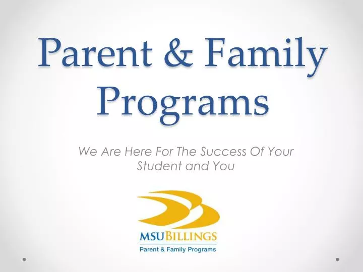parent family programs