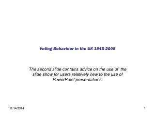 Voting Behaviour in the UK 1945-2005
