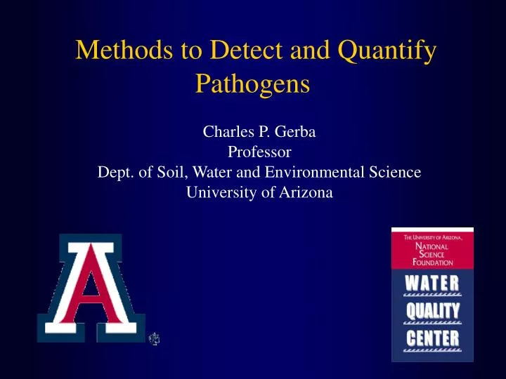 methods to detect and quantify pathogens