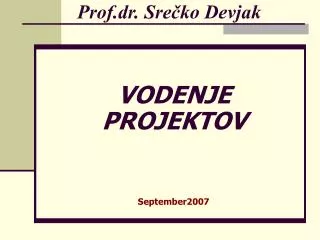 prof dr sre ko devjak