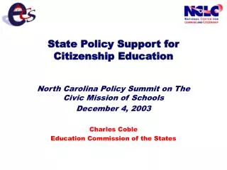 State Policy Support for Citizenship Education