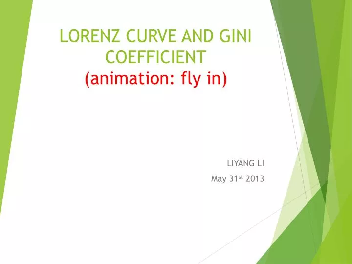 lorenz curve and gini coefficient animation fly in