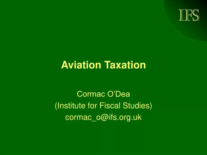 aviation taxation