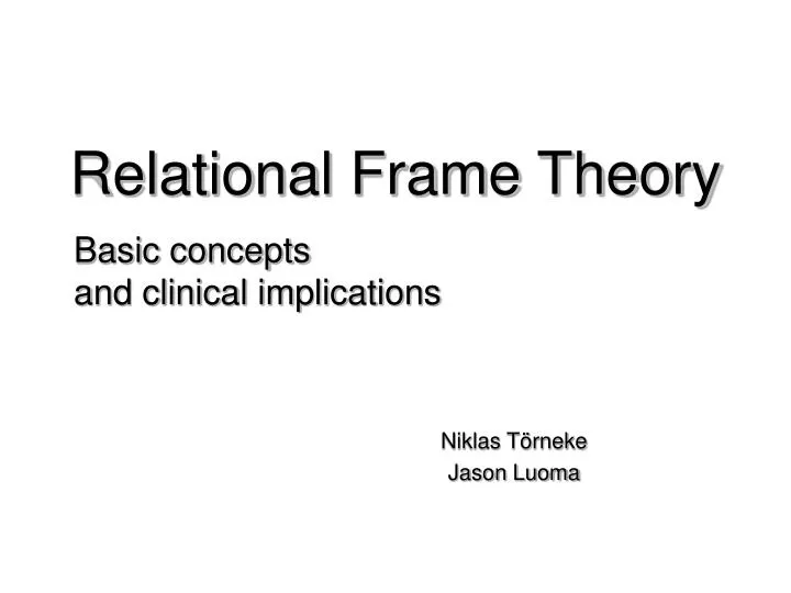 relational frame theory