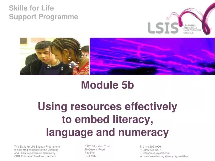 module 5b using resources effectively to embed literacy language and numeracy