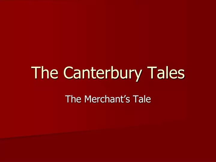 the canterbury tales