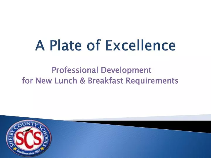 a plate of excellence