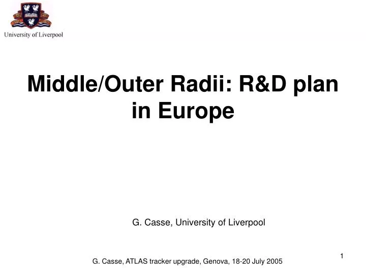 middle outer radii r d plan in europe