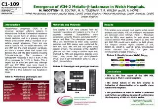This is the first report of the VIM MBL emerging in PSA in welsh hospitals.