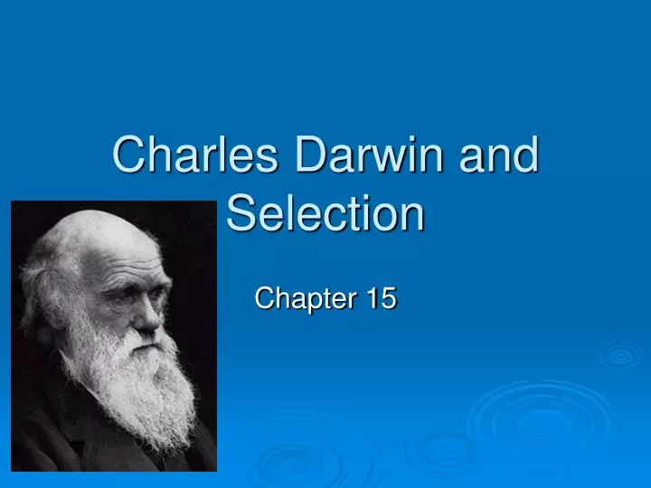 charles darwin and selection