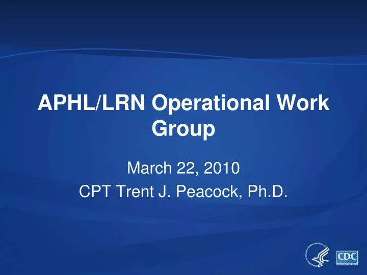 aphl lrn operational work group