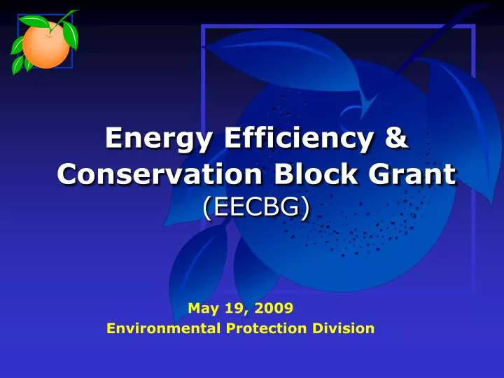 energy efficiency conservation block grant eecbg