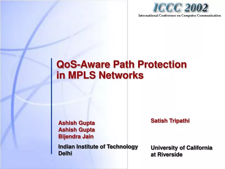qos aware path protection in mpls networks