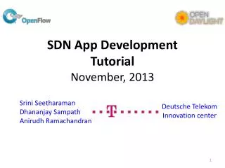 SDN App Development Tutorial November, 2013