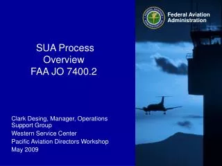 SUA Process Overview FAA JO 7400.2