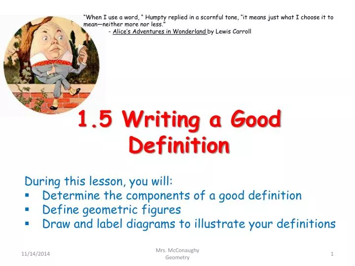 1 5 writing a good definition