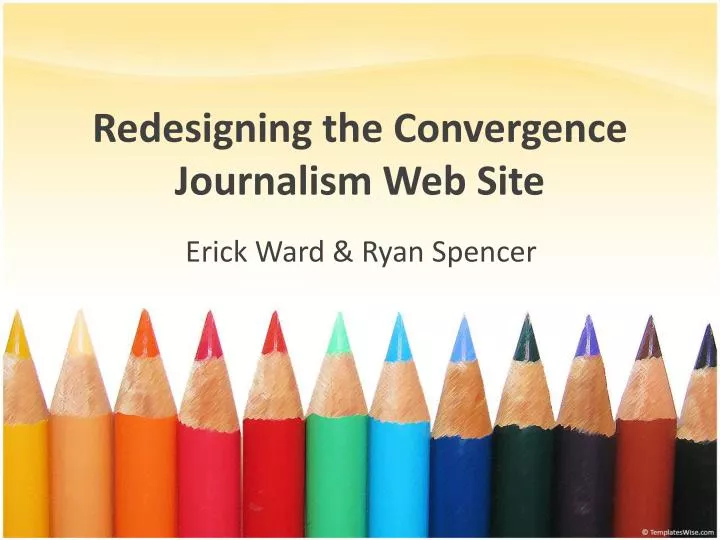 redesigning the convergence journalism web site
