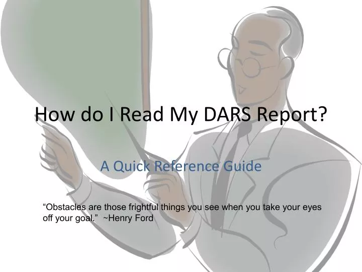 how do i read my dars report