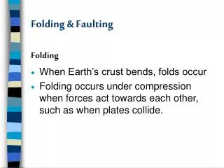 Folding &amp; Faulting