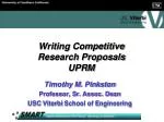 Writing Competitive Research Proposals UPRM - slide 1
