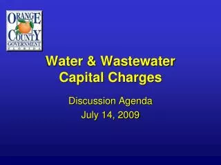 Water &amp; Wastewater Capital Charges