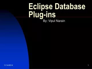 Eclipse Database Plug-ins
