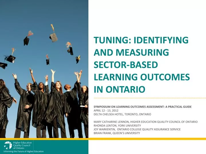 tuning identifying and measuring sector based learning outcomes in ontario