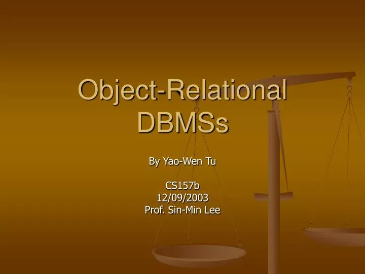 object relational dbmss