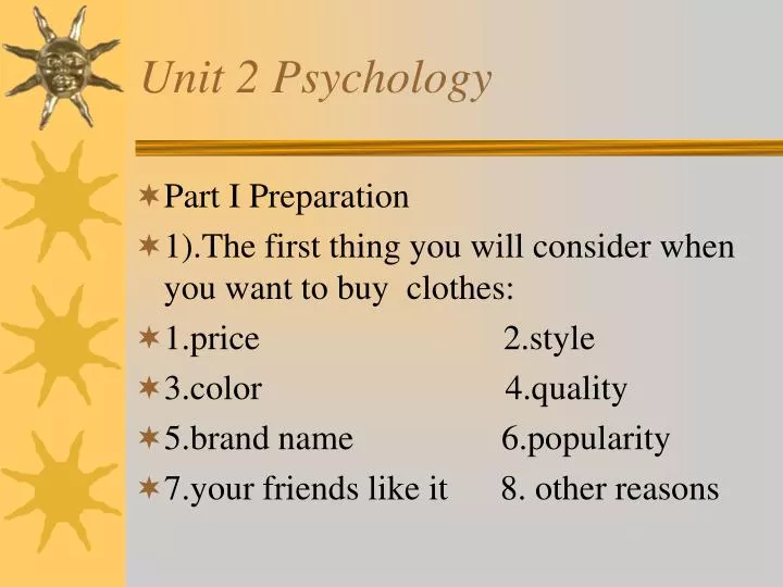 unit 2 psychology