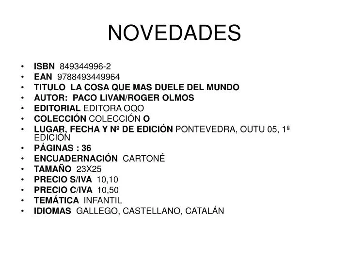 novedades