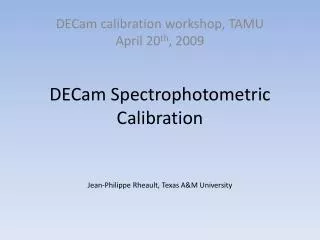 DECam Spectrophotometric Calibration