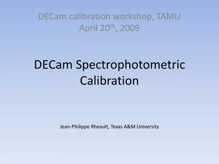 decam spectrophotometric calibration