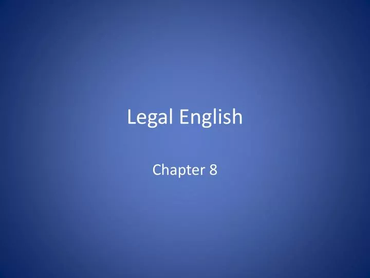 legal english