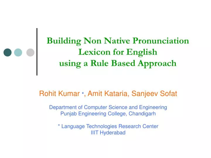 building non native pronunciation lexicon for english using a rule based approach