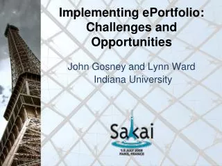 Implementing ePortfolio: Challenges and Opportunities