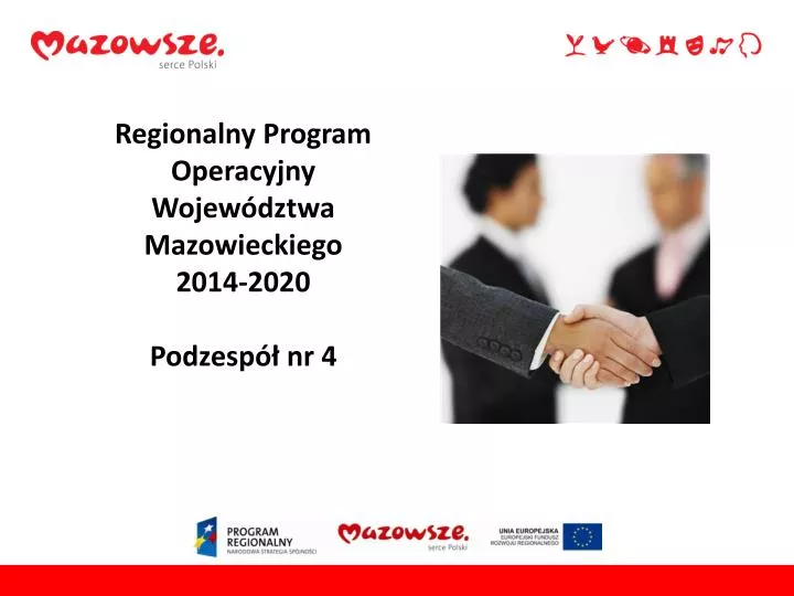 regionalny program operacyjny wojew dztwa mazowieckiego 2014 2020 podzesp nr 4