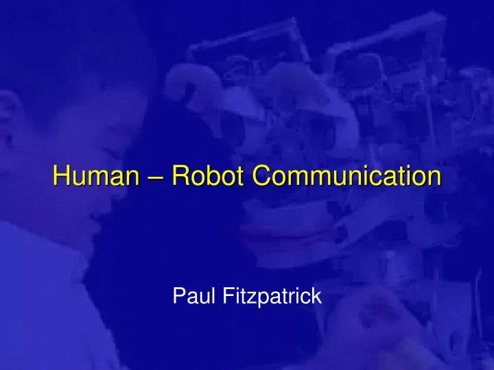 human robot communication
