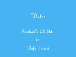 water