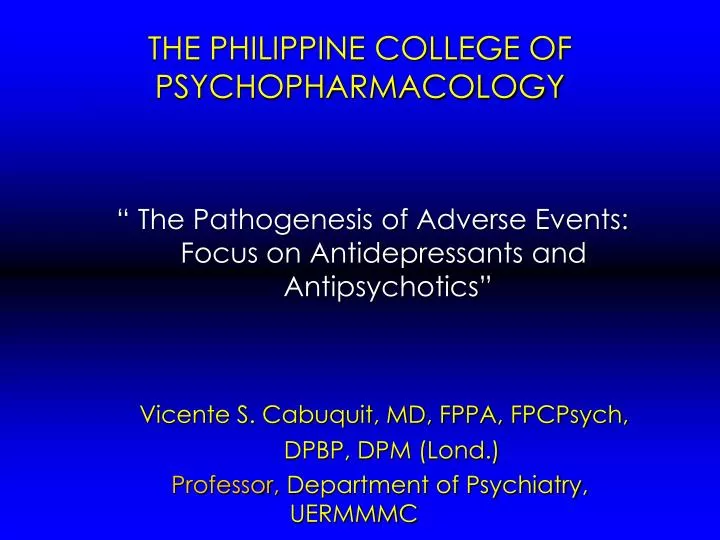 the philippine college of psychopharmacology