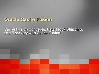 Oracle Cache Fusion