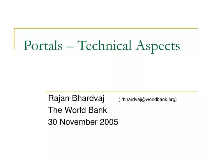 portals technical aspects