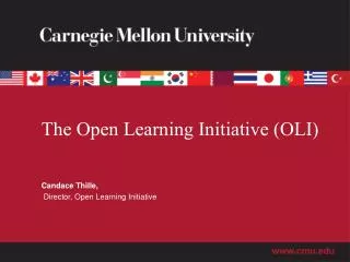 The Open Learning Initiative (OLI)
