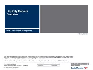 Liquidity Markets Overview