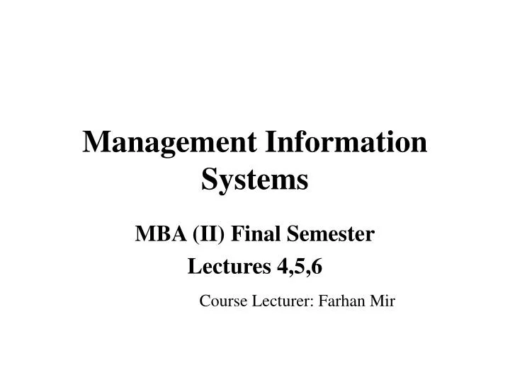 management information systems