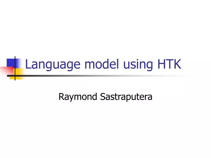 language model using htk