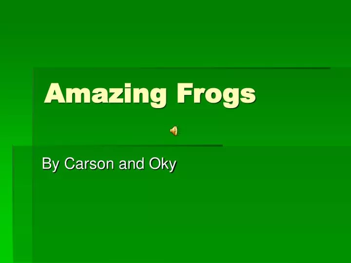 amazing frogs