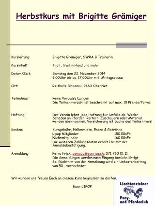 herbstkurs mit b rigitte gr miger
